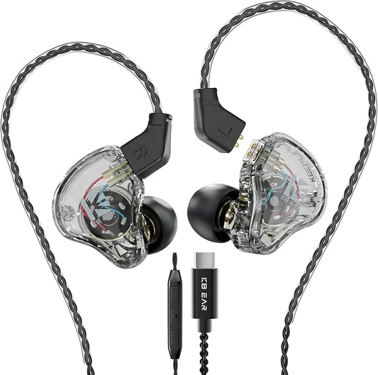 KBEAR KS1 USB C Headphones Crystal Clear Sound Earphones by Yinyoo