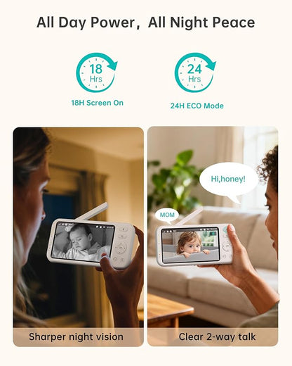 Jartoo 2K 5.5" Video Baby Monitor - Image 6