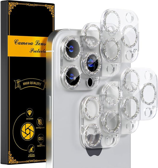 beuxece for 6 Pack iPhone 16 Pro/iPhone 16 Pro Max Camera Lens Protector 9H by Beuxece
