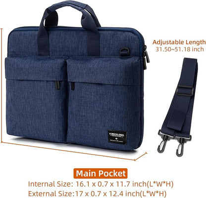 KINGSLONG 15.6 inch Laptop Shoulder Bag, Slim Laptop Sleeve Case, Shockproof - Image 5