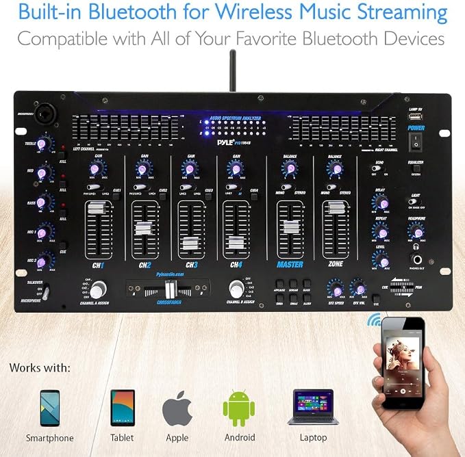 Pyle 6 Channel Mixer DJ Controller - Image 4