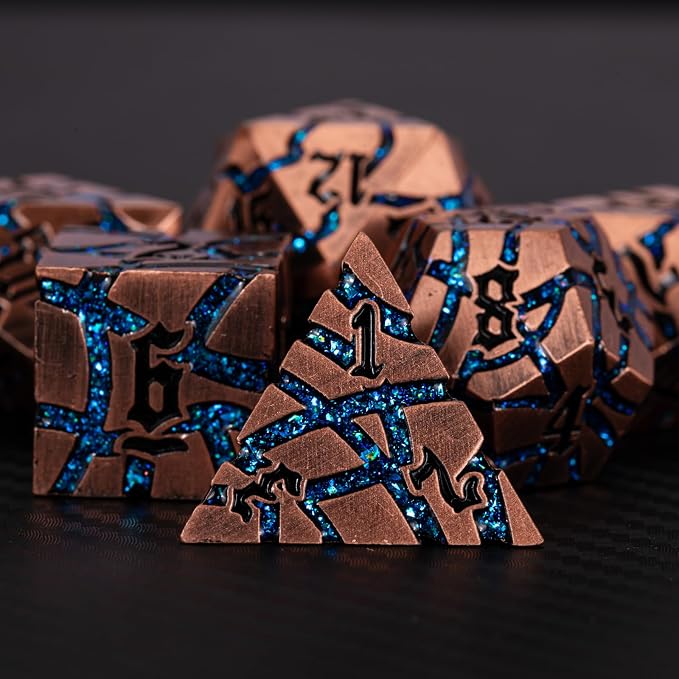 Dice Set D&D Dungeons and Dragons Dice D20 Metal DND Dice Set - Image 4