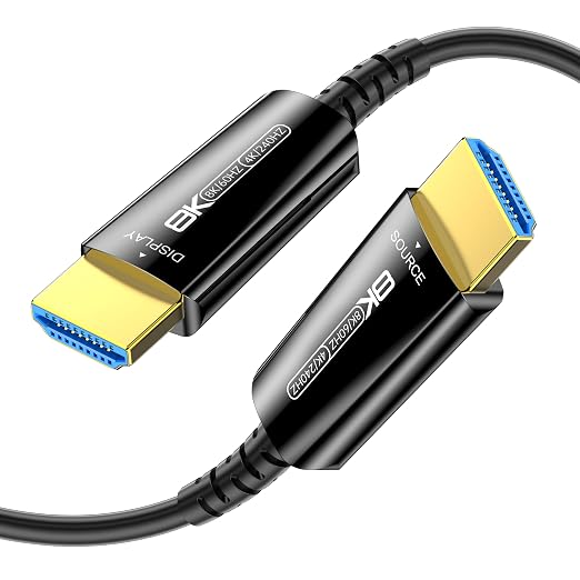 8K HDMI 2.1 Cable 10Ft, Fiber Optic HDMI Cable, Thin 48Gbps Ultra High Speed by DGHUMEN