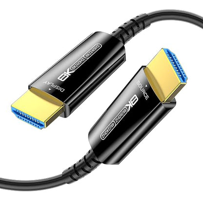 Fiber Optic HDMI 2.1 Cable, HDMI Cable 25Ft, 48Gbps Ultra High Speed Thin HDMI by DGHUMEN