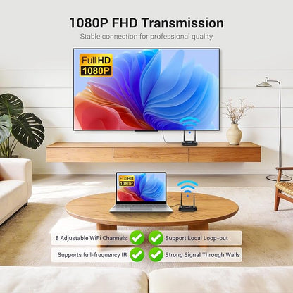 Wireless HDMI Transmitter and Receiver 4K Decoding 1080P 60HZ, 656 FT, HDMI - Image 2