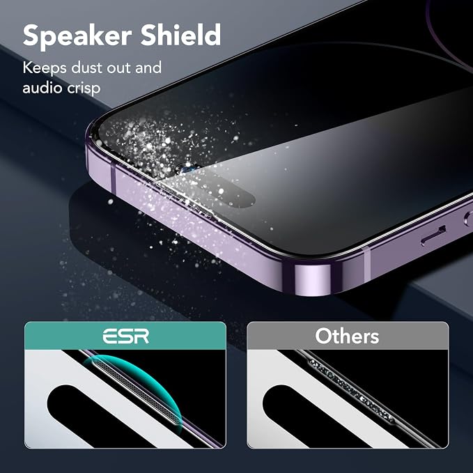 ESR 3 Pack for iPhone 14 Pro Privacy Screen Protector, Anti-spy Tempered-Glass - Image 6