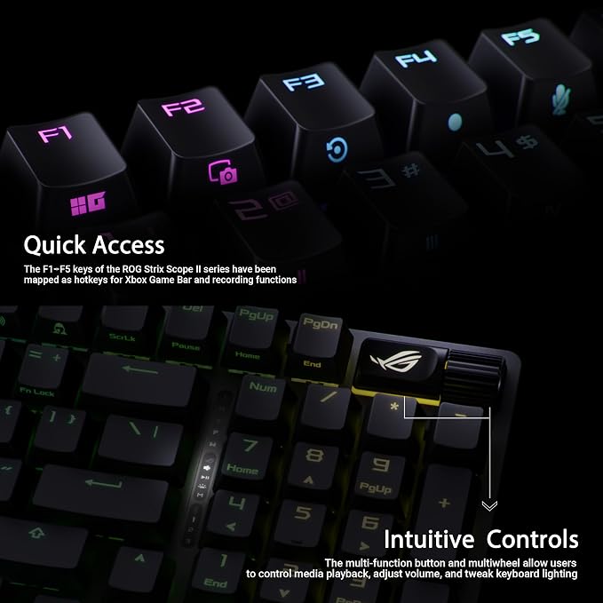 ASUS ROG Strix Scope II 96 Wireless Gaming Keyboard, Tri-Mode Connection - Image 6