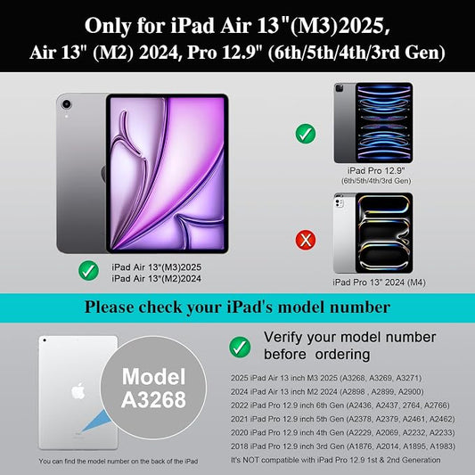 iPad Keyboard Case for iPad Air 13 inch, Pro 12.9 inch 6/5/4/3rd Gen, Flex - Image 2