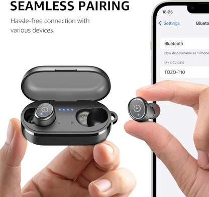TOZO T10 Wireless Earbuds Bluetooth 5.3 Headphones, App Customize EQ, Ergonomic - Image 8