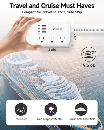 PD45W USB C Travel Power Strip, Cruise Power Strip - Image 5