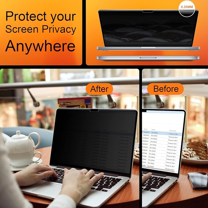 Magnetic Privacy Screen for MacBook Air 13.6 & 13 Inch 2022-2025, Matte - Image 5