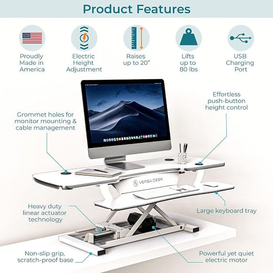VERSADESK® PowerPro™ 48 Inch Extra Wide Standing Desk Converter, PowerPro™ - Image 2