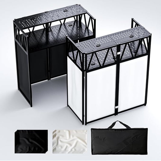 Portable DJ Booth Table, Foldable DJ Table Stand Portable by lunacme