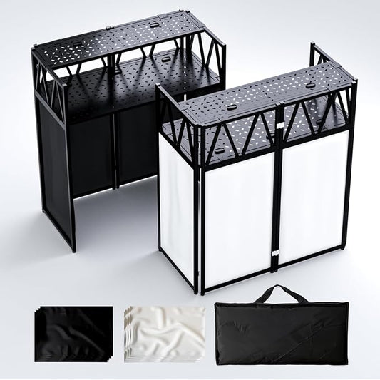 DJ Table Stand Portable booth Double Deck, Foldable DJ Stand Booth, Heavy-Duty by Unknown