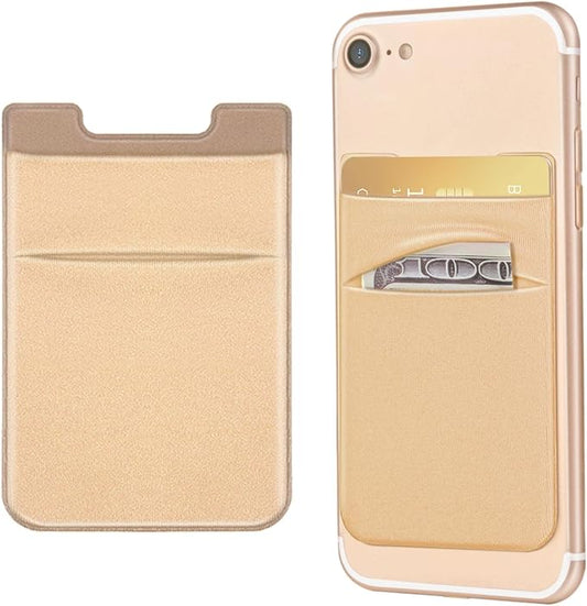 2 Pack Stick On Wallet Sleeve Cell Phone Dual Pocket Card Holder Double Pocket by OBVIS