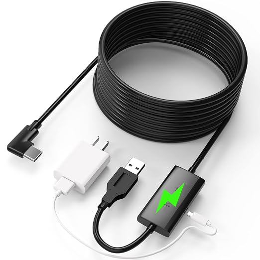 Kuject Design 20FT Link Cable for Quest 3S/3, Quest 2, Quest Pro, by Kuject