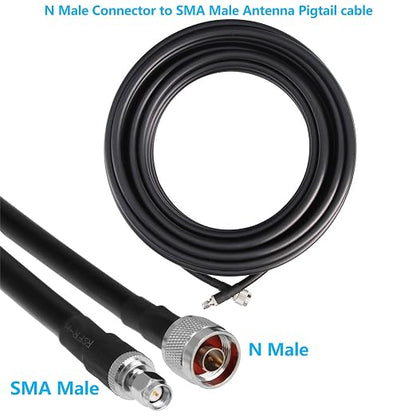 50ft N Male to SMA Male Cable, SMA to N Cable 50 ohm Ultra Low Loss KMR240 - Image 4