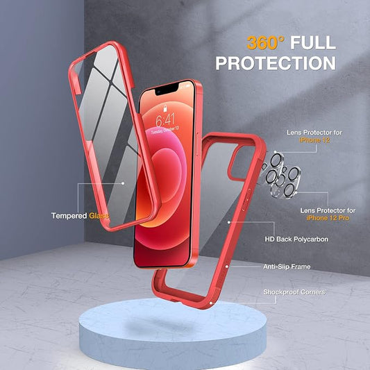 Miracase Glass Series for iPhone 12/12 Pro Case 6.1 inch, Upgraded Full-Body - Image 2