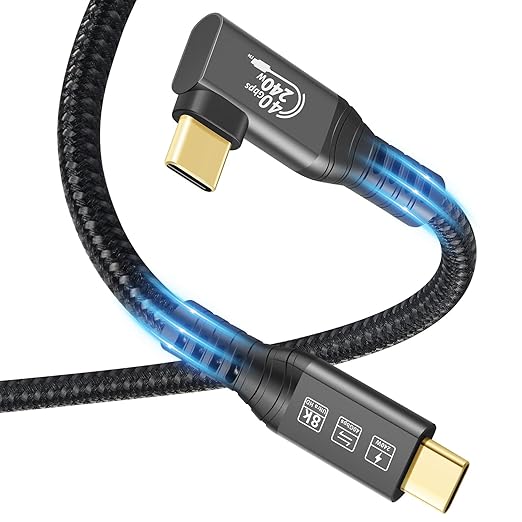 USB4 Cable, with Thunderbolt 4, 240W Charging, 40 Gbps Data Cable, 8K @ 60Hz HDR by CHENLENIC
