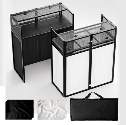 Portable DJ Booth Table, Foldable DJ Table Stand by lunacme