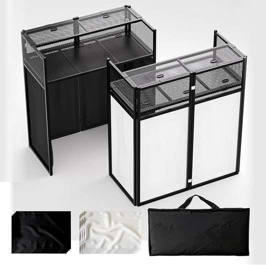 Portable DJ Booth Table, Foldable DJ Table Stand by lunacme