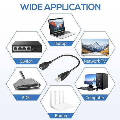 2 Pcs USB to RJ45 8p4c Ethernet Converter, Gigabit Ethernet Extension Cable - Image 6