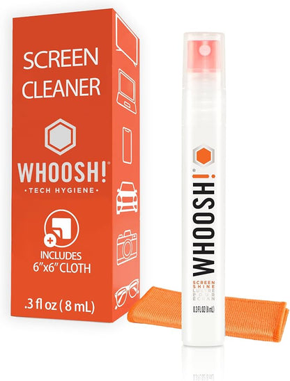WHOOSH! Screen Shine Pocket 0.3 fl oz – Powerful Computer Screen Cleaner by WHOOSH