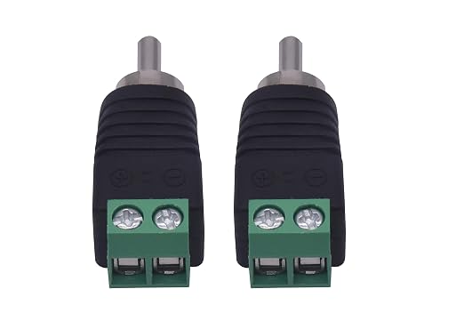 RCA Plugs for Speaker Wire, RCA to AV Screw Terminal Connector, Phono RCA Male - Image 9