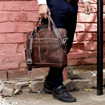 VC VINTAGE COUTURE Leather briefcase bag - Image 7