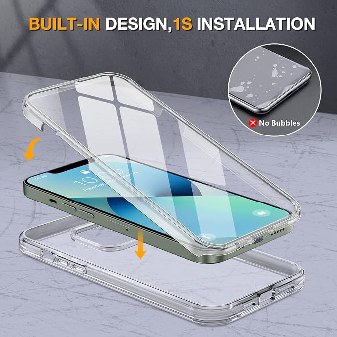 Miracase Compatible with iPhone 13 case 6.1 inch, 2023 Upgrade Full-Body Glass - Image 2