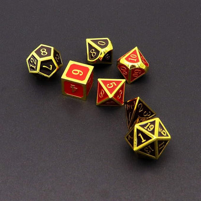 Haxtec Metal DND Dice Set Heat Sensitive Color Changing Metal Dice Polyhedral - Image 4