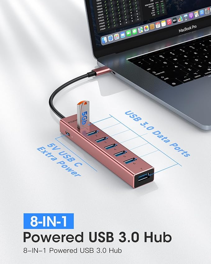 FORIDA USB C Hub-8 Port USB HUB - Image 7