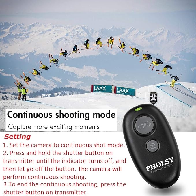 PHOLSY Wireless Shutter Camera Remote Release Control - Image 6