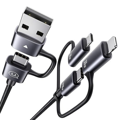240W Multi Charging Cable, 4ft 6-in-1 USB C Cable Fast Charging Cords by USAMS