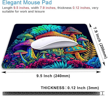 IMAYONDIA Psychedelic Mushrooms Mouse Pad, Colorfull Gaming Mouse Pad, Magical - Image 2