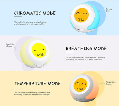 Kids Room Thermometer, Hygrometer and Cute Facial Expressions, Colorful Light - Image 4