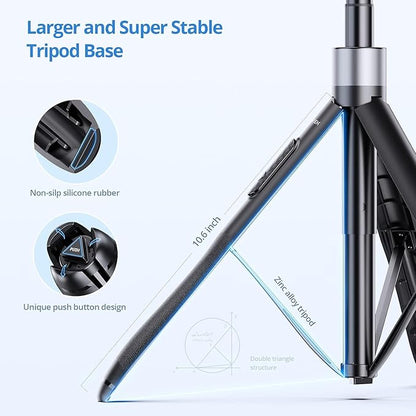 ATUMTEK 60" Selfie Stick Tripod, All in One Extendable Phone Tripod Stand - Image 5