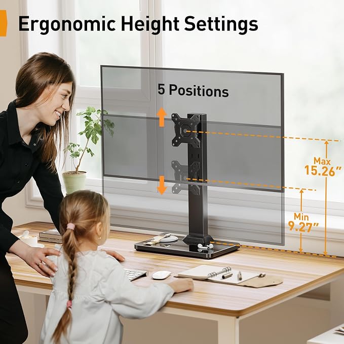 Perlegear Monitor Stand, Freestanding Monitor Mount - Image 3