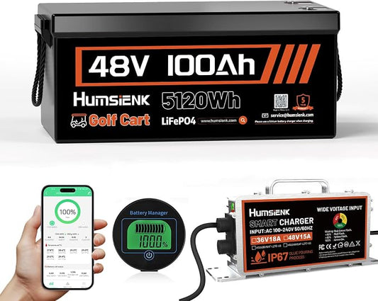 48V 100Ah Lithium Battery for Golf Cart by HumsiENK