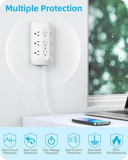 Wall Outlet Extender, 9 Outlet Splitter - Image 6