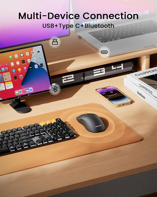ProtoArc Bluetooth Wireless Mouse, USB C Mouse, EM15 Rechargeable Compact - Image 2