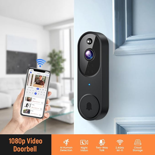 GridTera Smart Video Doorbell Camera Wireless, AI Human Detection and Instant - Image 2