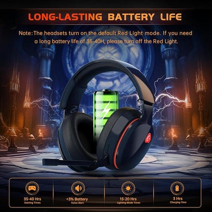 2.4GHz Wireless Gaming Headset for PS5, PS4 Fortnite & Call of Duty/FPS Gamers - Image 6
