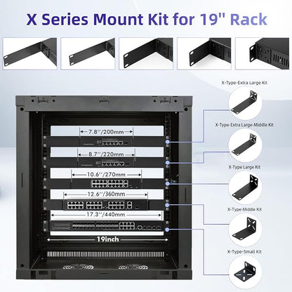 Rack Mount Kit for 8.7 inch Switches, Adjustable Rack Ears for Netgear - Image 3