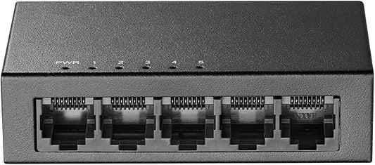 Binardat 5 Port Gigabit Ethernet Switch, 5 Ports 100/1000Mbps, Mini Size Metal - Image 2