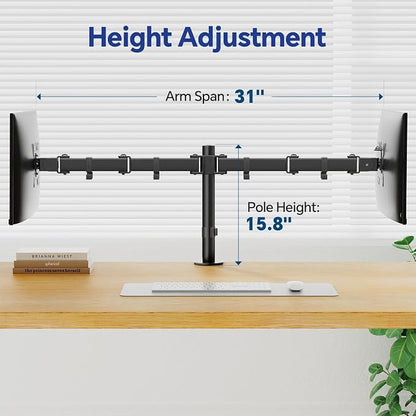 Simple Trending Dual Monitor Stand, Monitor Arm, Heavy Duty Adjustable Monitor - Image 4