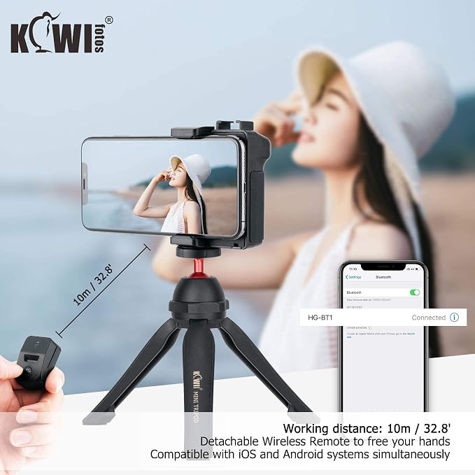 KIWIFOTOS Phone Camera Grip Handle Holder Phone Tripod Mount - Image 6