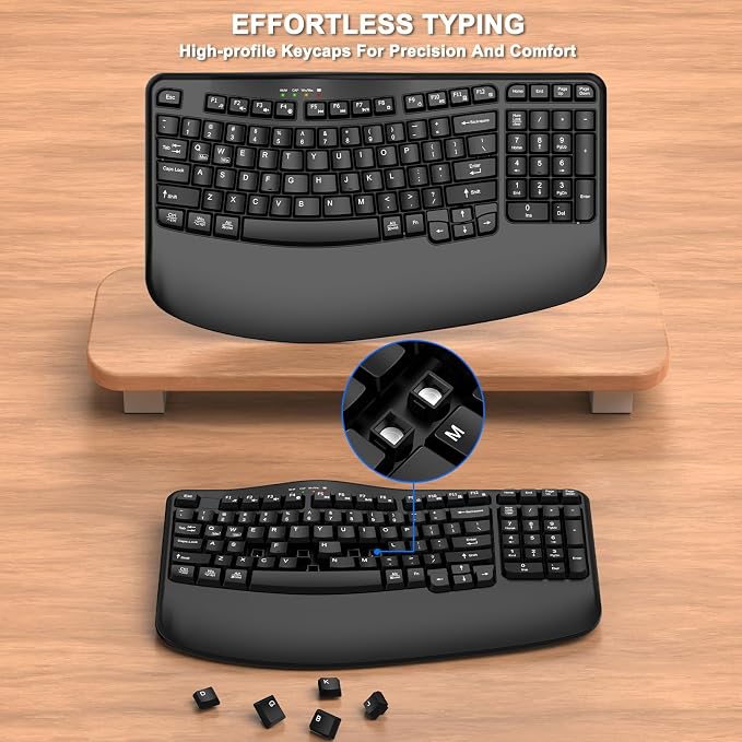 EDJO Ergonomic Wireless Keyboard - Image 9