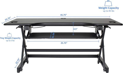 Rocelco 46" Large Height Adjustable Standing Desk BUNDLE - Image 5