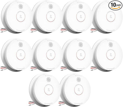 SITERWELL Smoke Detector, Hardwired Interconnected Smoke Detector, by SITERWELL